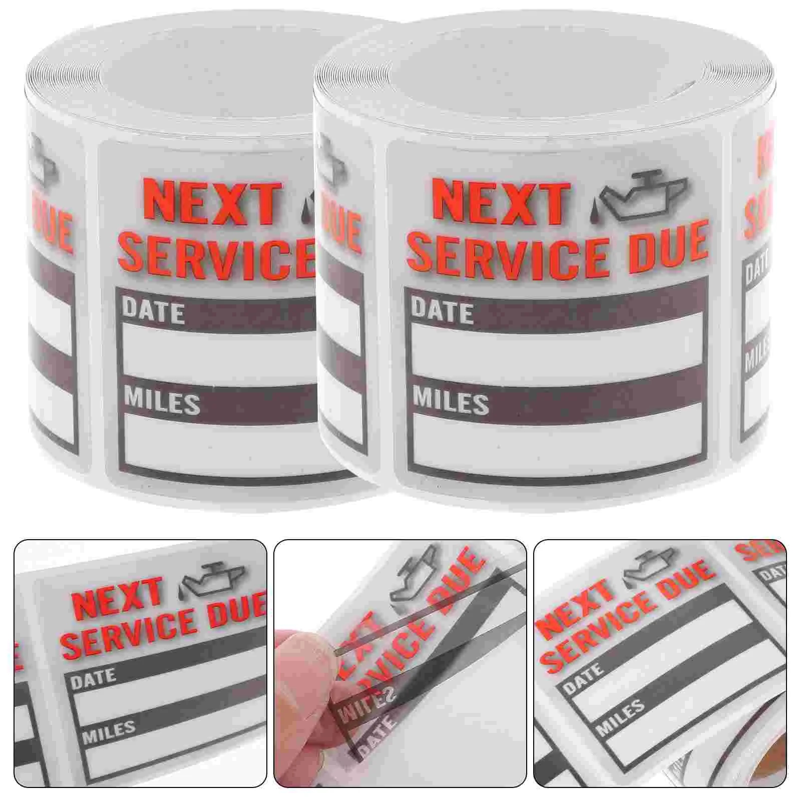 

2 Rolls Oil Change Labels Roll Window Sticker for Car Car Service Stickers Service Reminder Labels Auto Reminder Labels