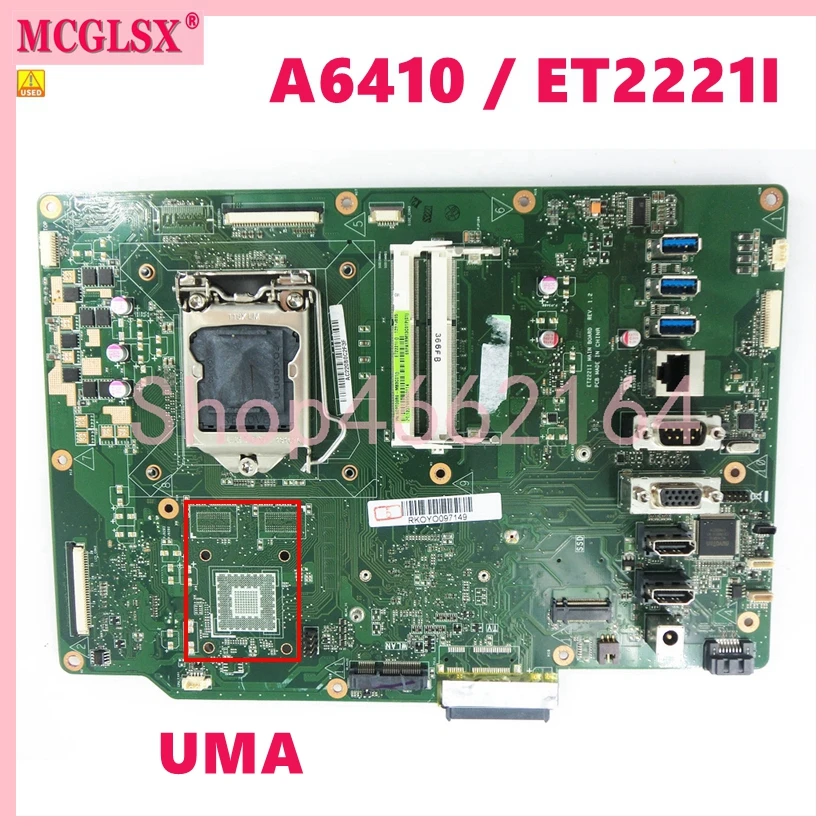 ET2221I UMA/Φ материнская плата REV 1,2 для ASUS A6410 GT720M-V2G ET2221I ET2221 материнская плата 100% ТЕСТ ОК бесплатная доставка б/у