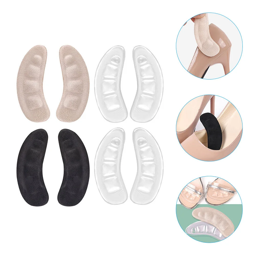 

4 Pairs Grip Comfortable Gel De Cejas Transparente Foot High Heels Shoe Inserts Miss Sandals Women
