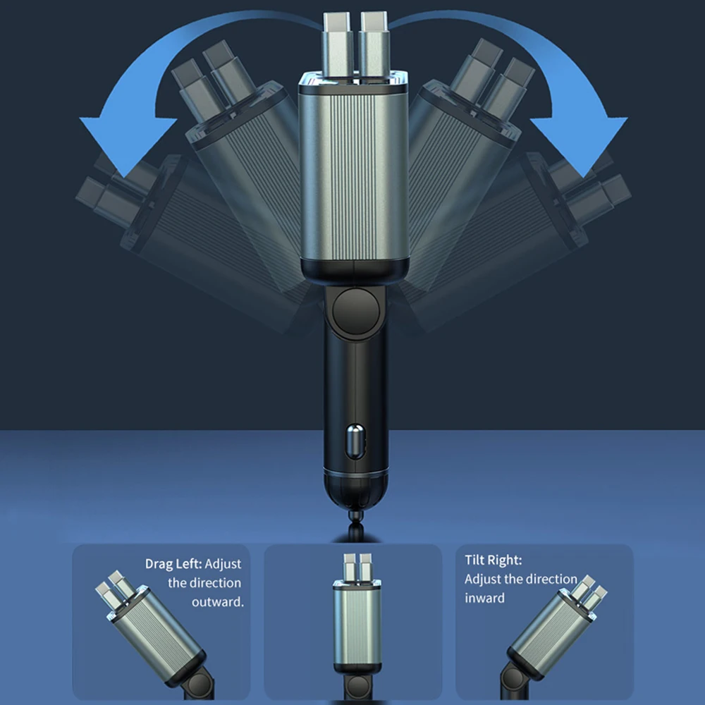 Автомобильное зарядное устройство супербыстрая зарядка PD90W двойная