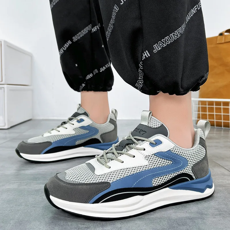 Men Running Shoes Fashion Casual Sneakers Big Size 46 Air Mesh Lace Up Sport Shoes Comfortable Breathable Zapatillas Mujer