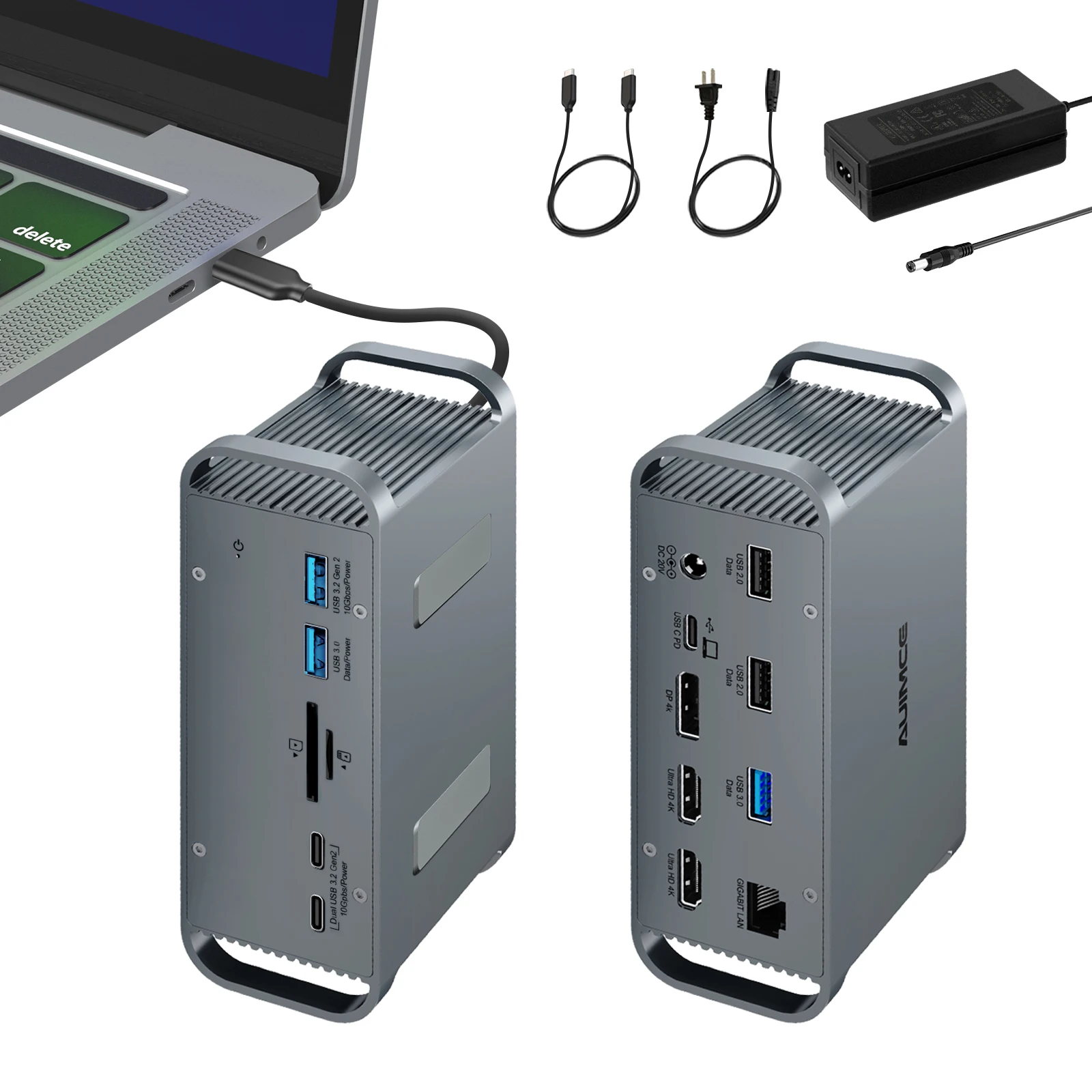 USB C-дисплей док-станции MST для ноутбука 4 монитора-15 в 1 с 2 портами HDMI + порт дисплея