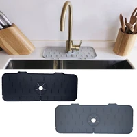 kitchen faucet splash proof silicone pad bathroom washbasin splash guard drain pad for sink countertop protector kitchen gadgets