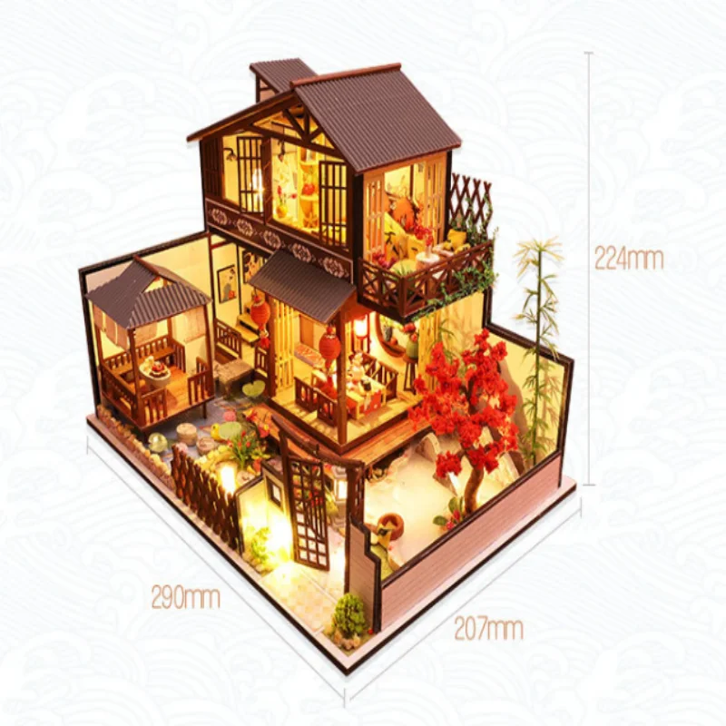 OUZEY Oriental Forest Retreat DIY, 3D деревянный дом-чердак, большая винтажная модель для подростков (art.: 3920d3a89ecfa) - 3920d3a89ecfa