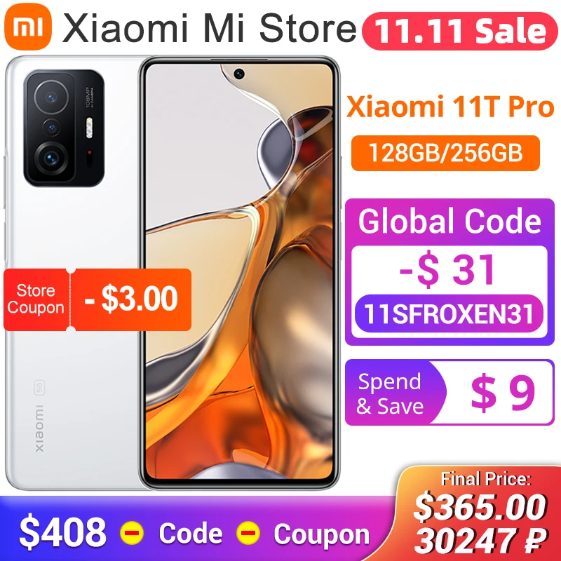 Najtaniej Światowa Wersja Premierowa Xiaomi 11T Pro Smartphone 128/256GB Snapdragon 888 Octa Core 120W HyperCharge 108MP Potrójna Kamera Kup Światowa Wersja Premierowa Xiaomi 11T Pro Smartphone 128/256GB Snapdragon 888 Octa Core 120W HyperCharge 108MP Potrójna Kamera