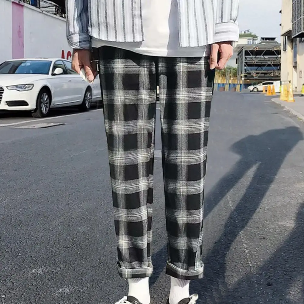 

Брюки женские/мужские длинные в клетку, повседневные свободные спортивные штаны, дышащие, с принтом, весна-осень
