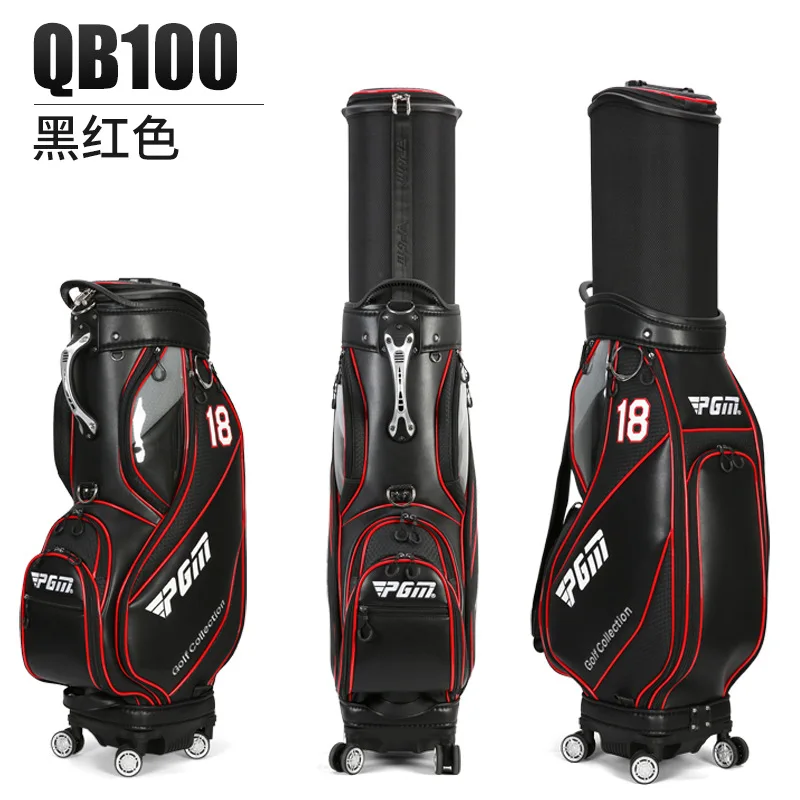 

PGM golf bag men's aviation ball bag waterproof telescopic bag flat push four-wheel golf bag