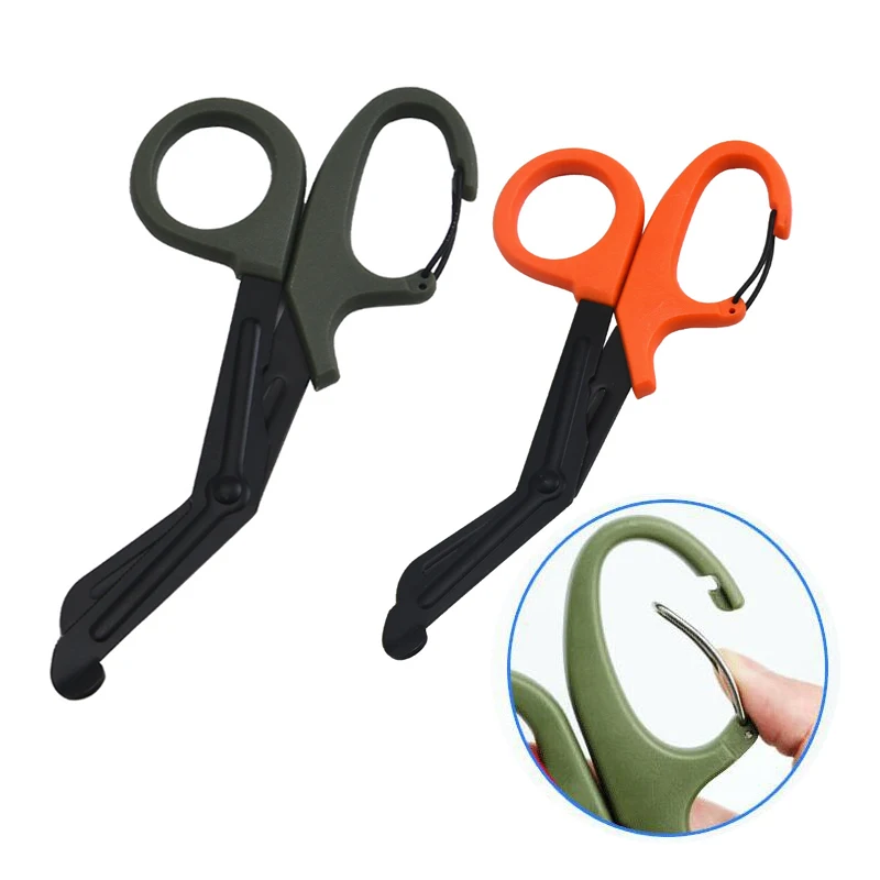 

1Pc First Aid Scissors EDC Shears Paramedic Medical Emergency Scissors Bandage Cutter Outdoor Tactical Gear
