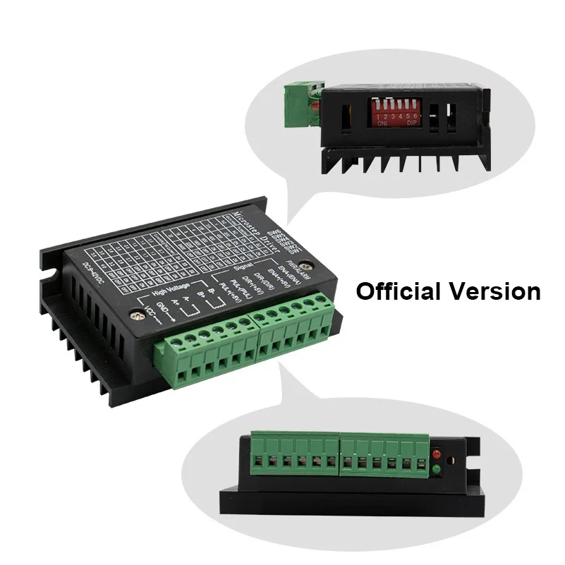 

Genuine TB6600 Stepper Motor Driver Controller Official Version 4A 9~42V 32 Micro-Step CNC 1 Axis NEW Upgraded Version of TB6600