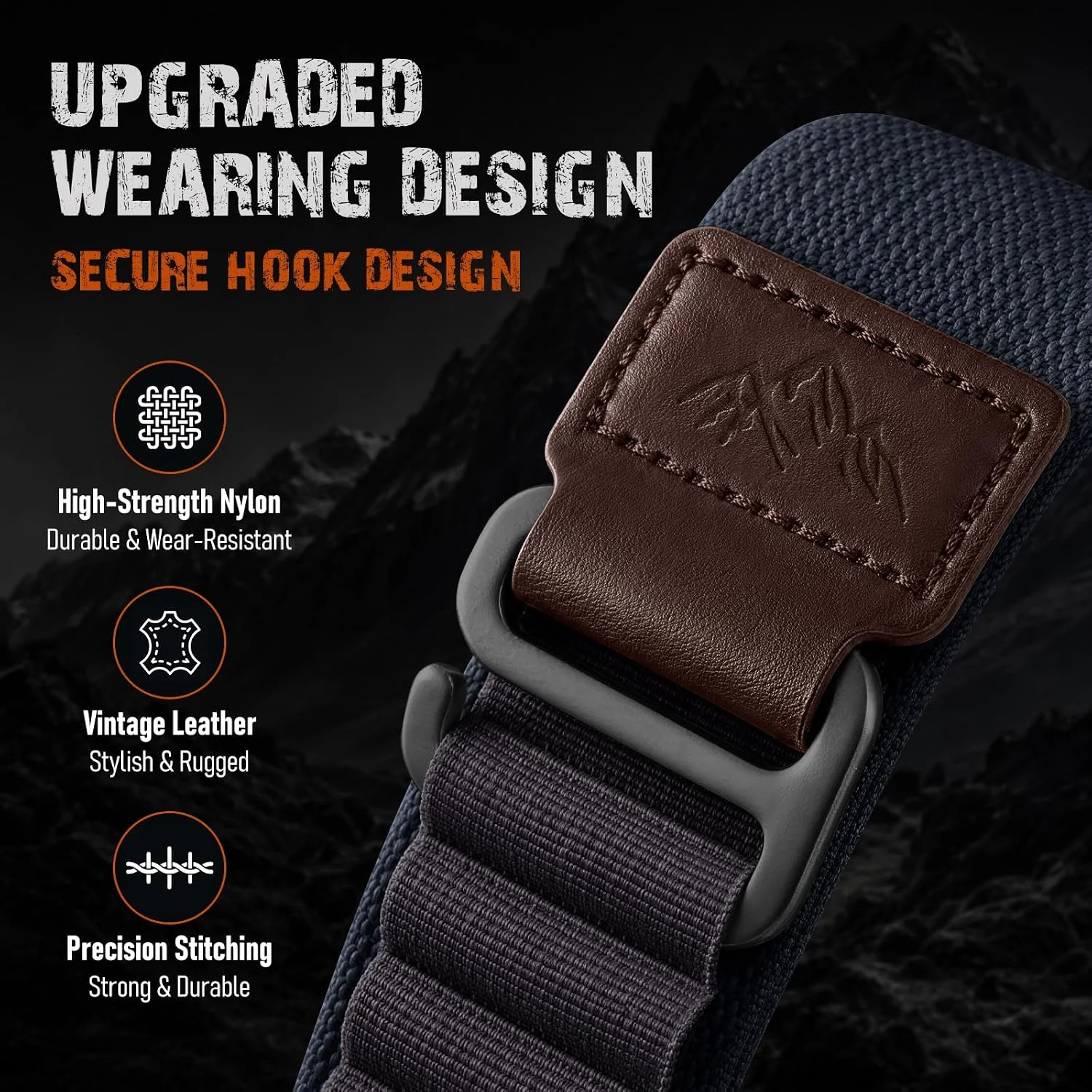Фото Ремешок Alpine Loop из нейлона и кожи для Apple Watch Ultra 2/3, 49 мм, 46 мм, 45 мм, 44 мм, 42 мм, серии 11, 10, 9, 8, 7, 6, SE. №2