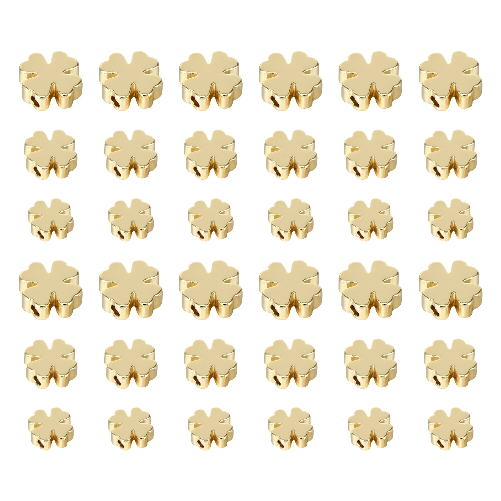 

60 Pcs Jewelry Beads Glossy Loose Spacer Retro Keychain Gold Plated Alloy Metal