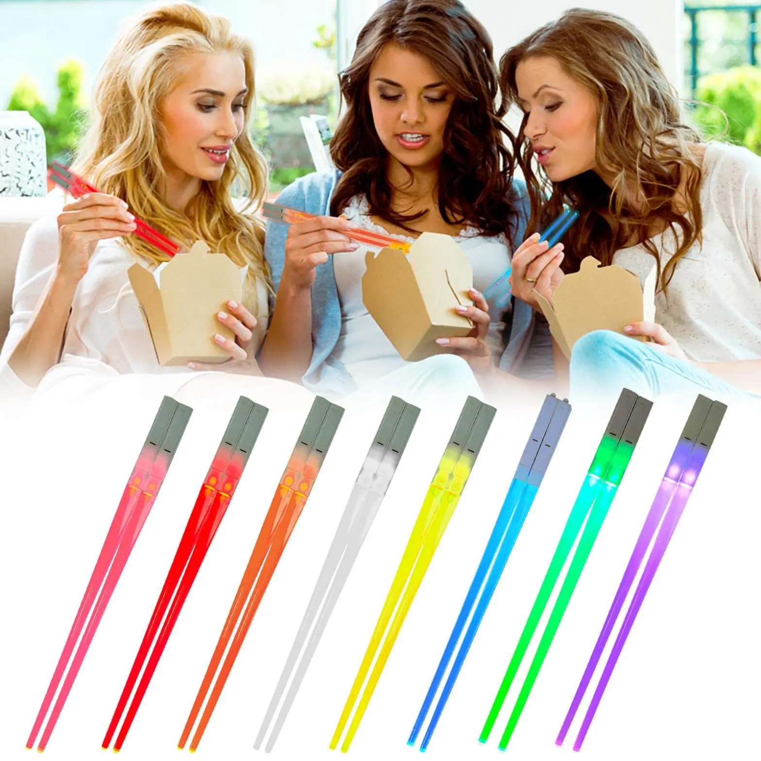 Светящиеся световые палочки для еды светящиеся долговечные посуда кухни