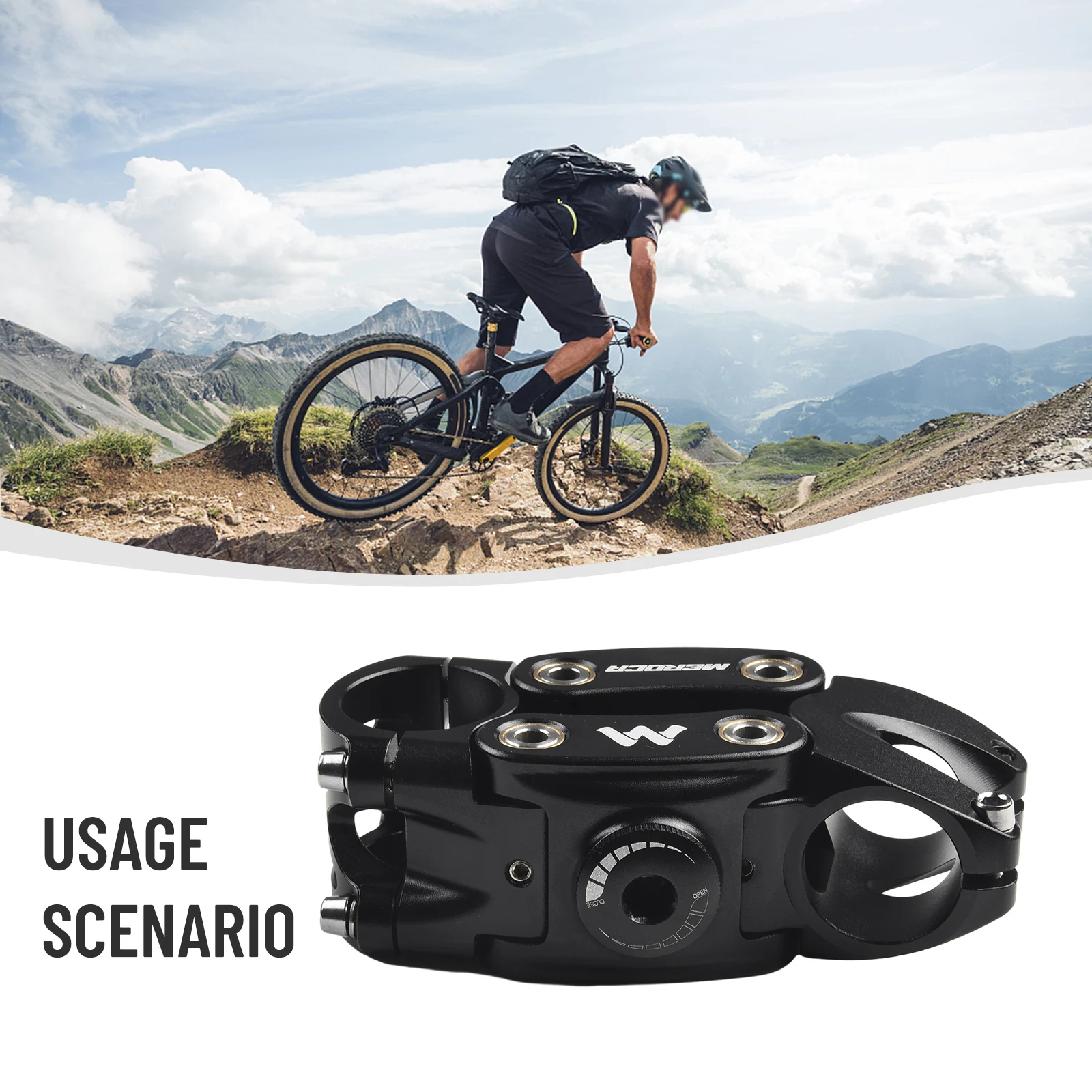 

1pc Bicycle Stem Four-link Design Suspension Stem 7° Rise Adjustable Bicycle Handlebar Stem For Grave MTB Ebike Components Parts