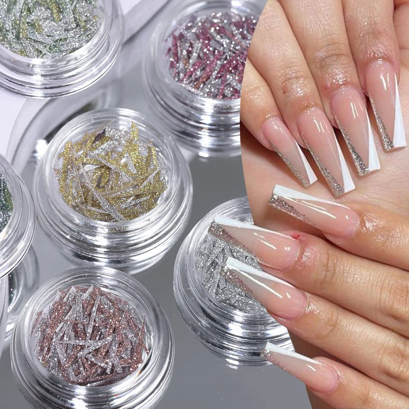 

1 коробка, целлофановые цветные блестящие целлофановые наклейки для ногтей, тонкие украшения для ногтей