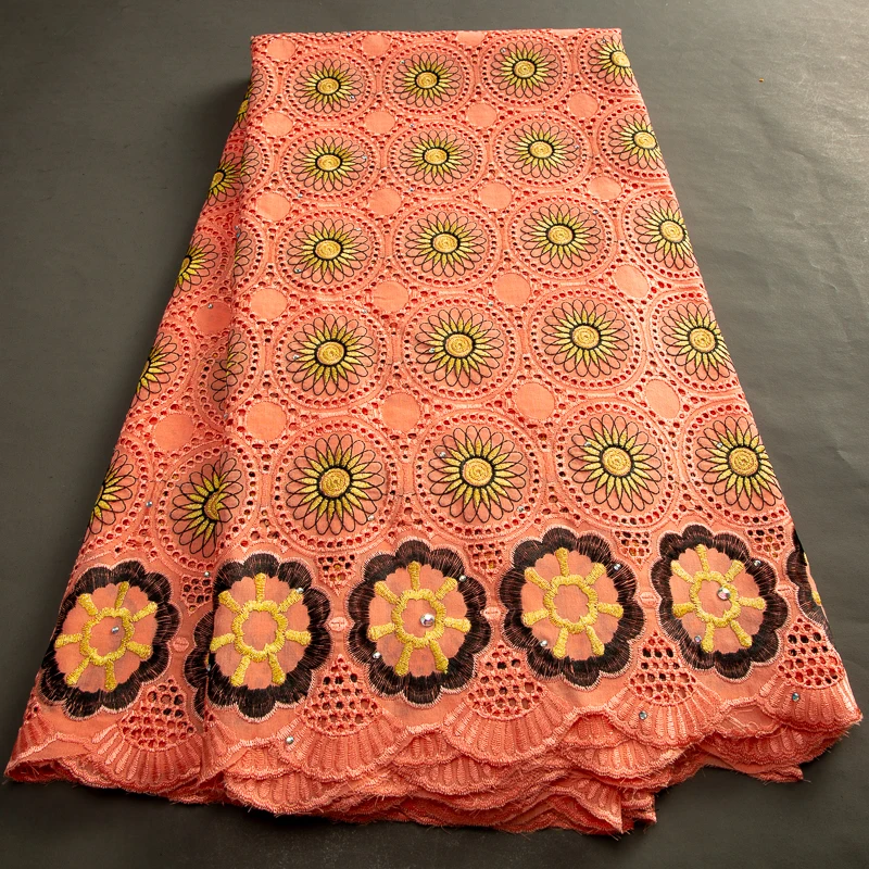 Африканская нигерийская хлопчатобумажная кружевная ткань 2023 новый дизайн