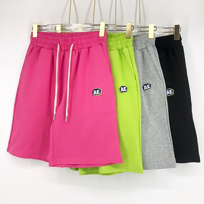 

Шорты мужские/женские повседневные с вышивкой, на шнурке