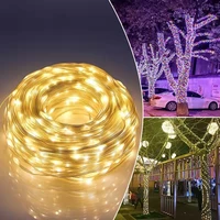 Outdoor Decor LED Fairy String Light Upgrade Leather Lamp Waterproof Garland For GardenTree Street Wedding Christmas  Decoration