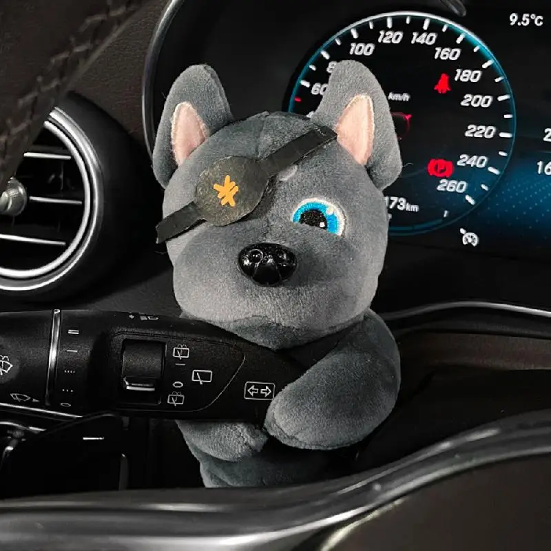 Car Plush Doll Ornaments Cute Panda Column Shifter Turn Signal Wipe Lever Decoration Accessories For Tesla Mercedes Benz