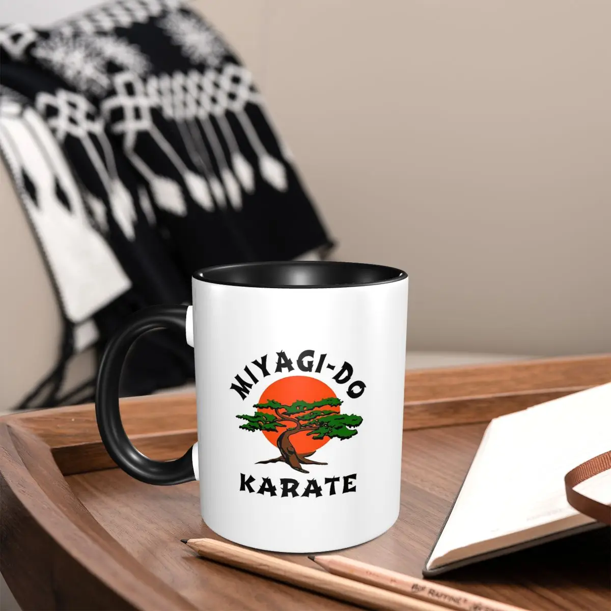 Фото Кружка Miyagi Do Karate, забавные керамические кофейные чашки, чайные кружки, чашка для молока, посуда для напитков, подарки для женщин и мужчин №2