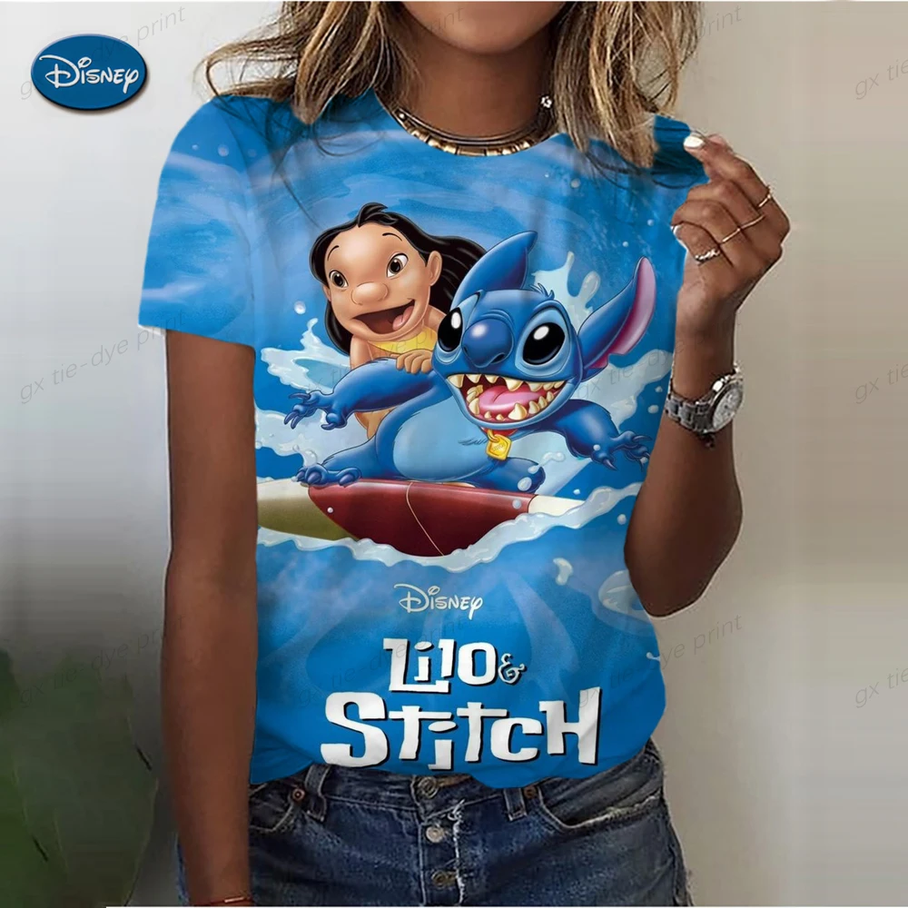 

Женская футболка с коротким рукавом и круглым вырезом, с мультяшным принтом