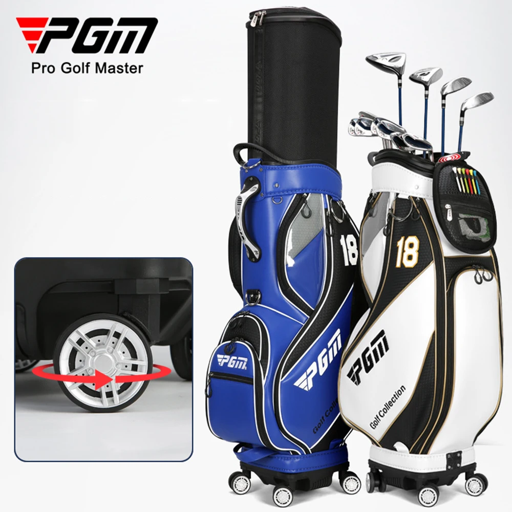 PGM Golf Clubs Sports Bag Men's Aviation Golf Ball Bags Standard Telescopic Wheel waterproof Thermostatic Bag Password Lock