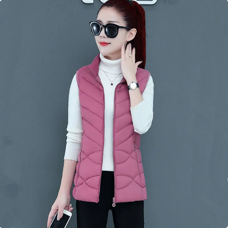 Elegant Student Short Cotton Coat Down Jacket Parkas NEW Casual Autumn Winter Vest Woman Loose Warm Tops 4XL Plus Size Waistcoat