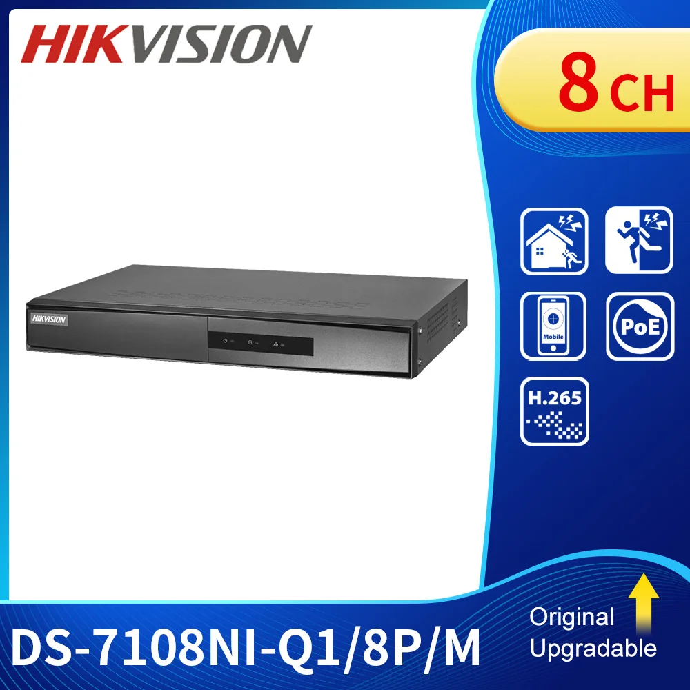 

Hikvision DS-7108NI-Q1/8P/M 8ch POE NVR HDMI VGA выход сетевой видеорегистратор H.265 +