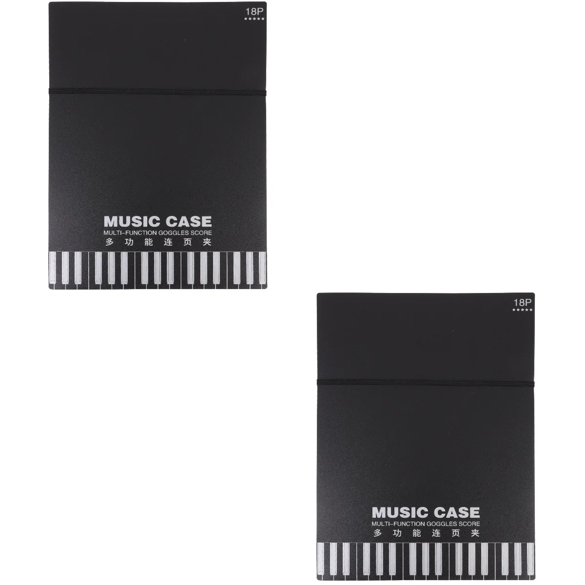 

2 Open Style Piano Clamp Folder Score Binder (Black)