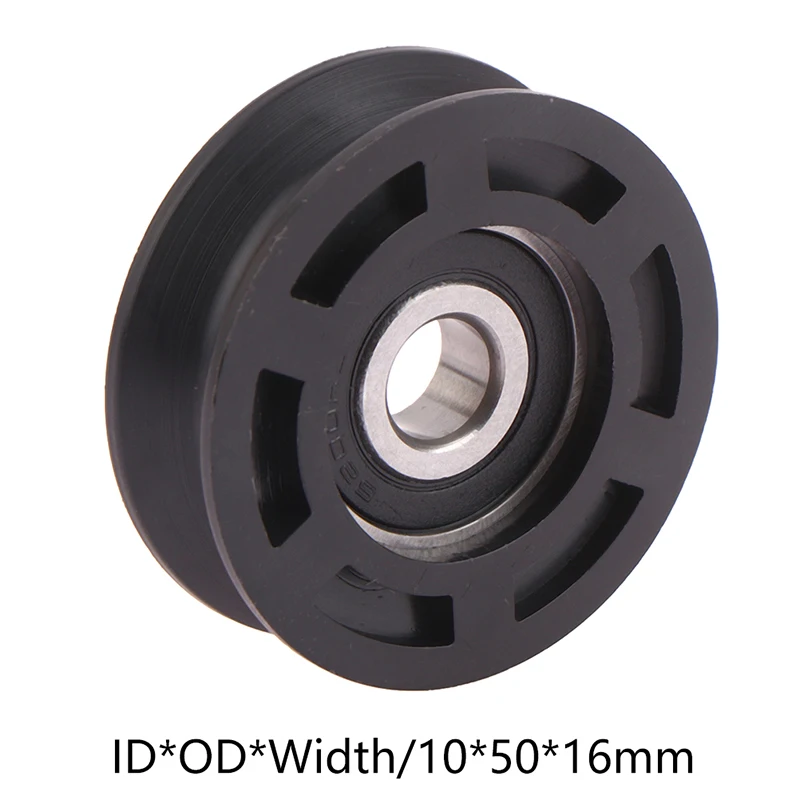 

10*50*16mm V Groove Type Nylon Bearing Plastic Wear-resistant Suspension Wheel POM Rolling Wheel For Driving Equipment