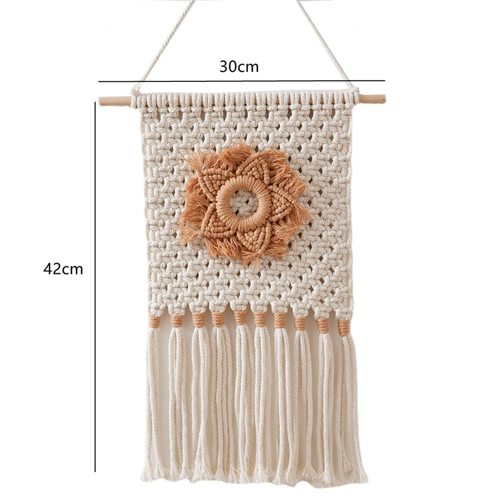 Ручная плетеная искусственная кожа в стиле бохо круглая настенная подвеска