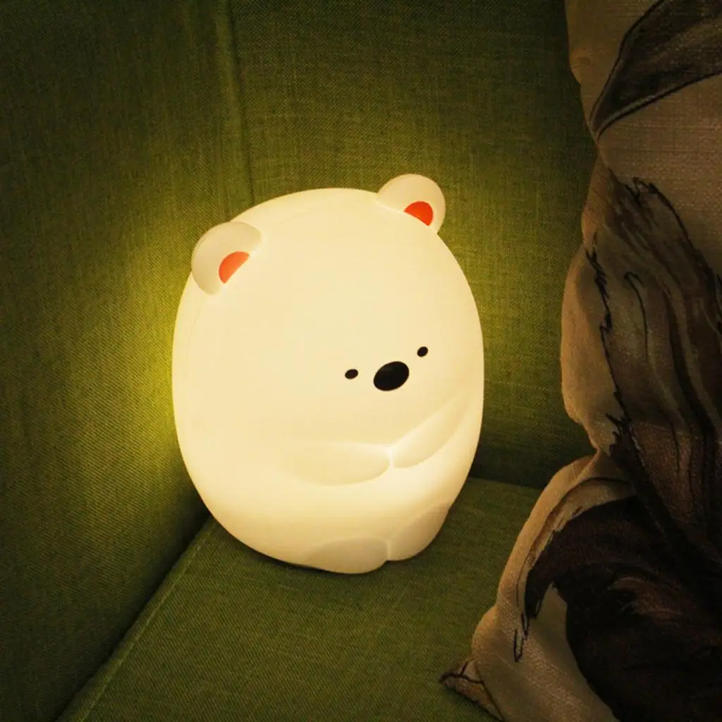 

Color Changing LED Nightlight Polar Bear Lamp for Bedside Home Children Tabletop Party