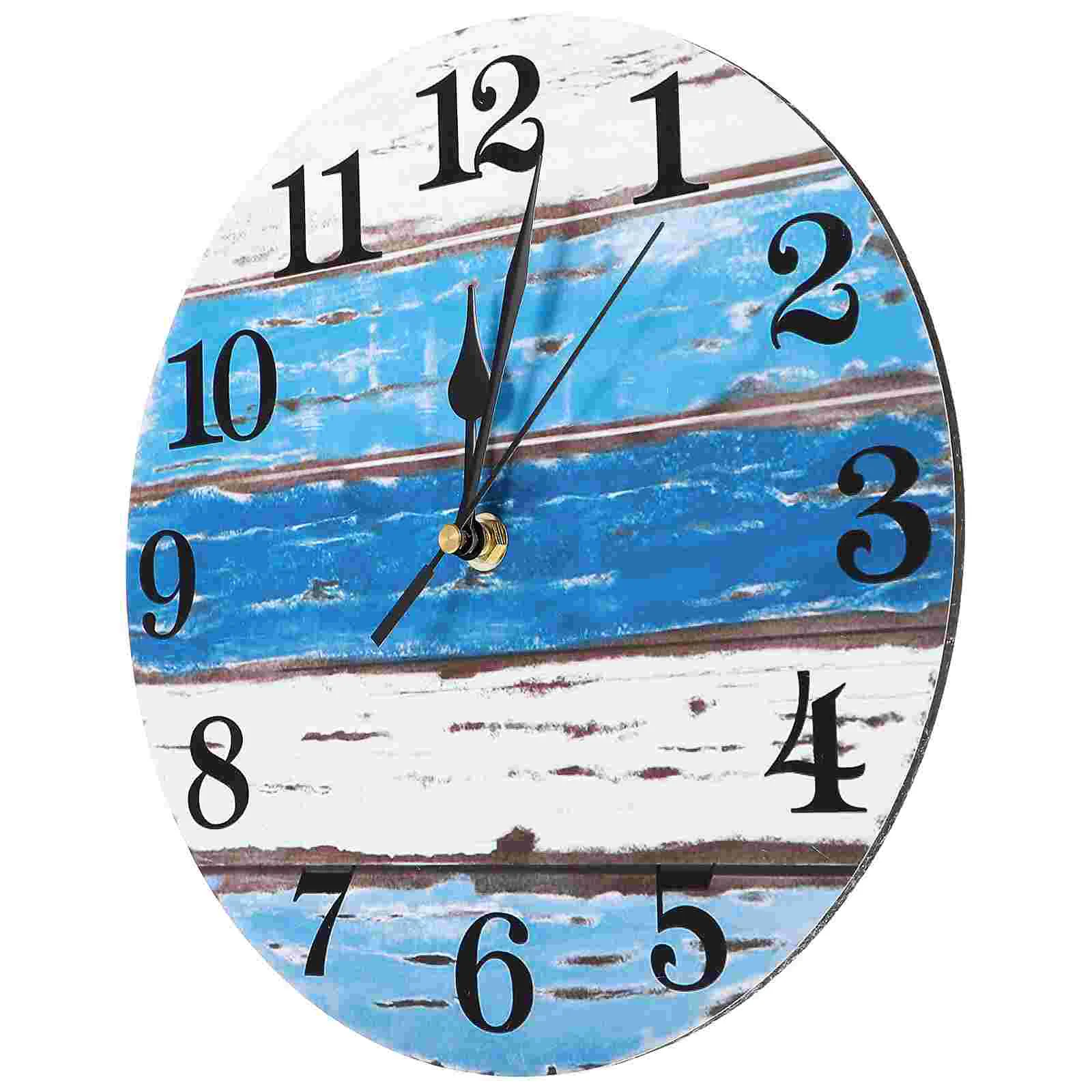 

Household Hanging Clock Wooden Round Clock Round Wall Clock Wall Hanging Clock for Living Room Office
