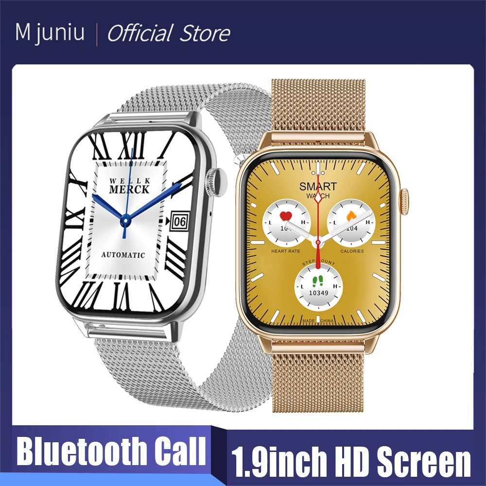 

Smart Watch Men 1.9inch HD Screen NFC Bluetooth Call Blood Oxygen Heart Rate Sleep Monitor Waterproof Smartwatch for Android IOS