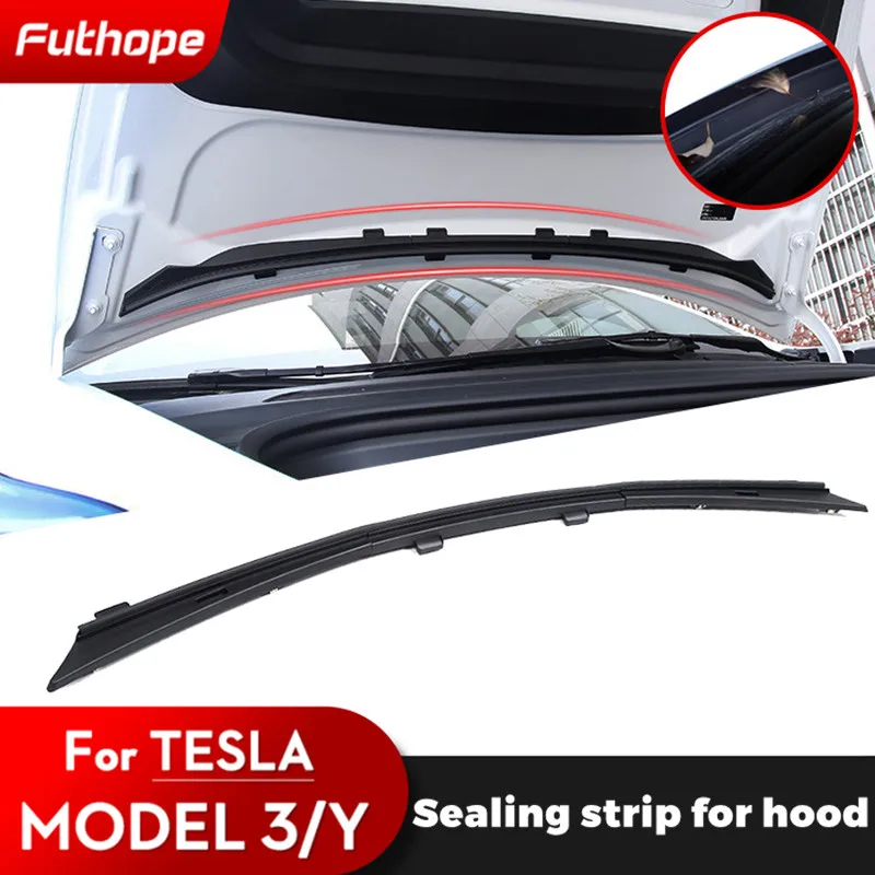 Futhope Front Waterproof Chassis Cover Water Strip For Tesla Model 3 Y Air inlet protective cover modification accessories