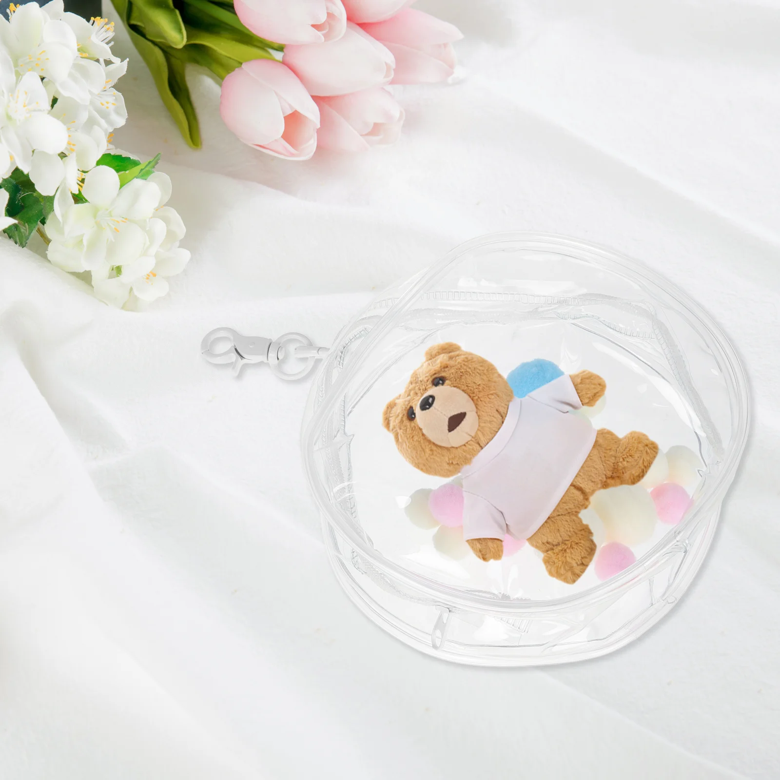 Сумка мини-кошелек-органайзер рюкзак брелок прозрачная витрина портативная