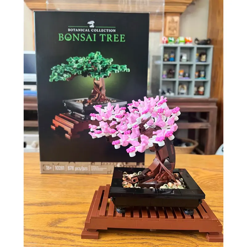 

FIT 10281 бонсай дерево цветок букет вечный строительный блок кирпичи модель домашний декор с рисунком растений в горшке подарок детский набор