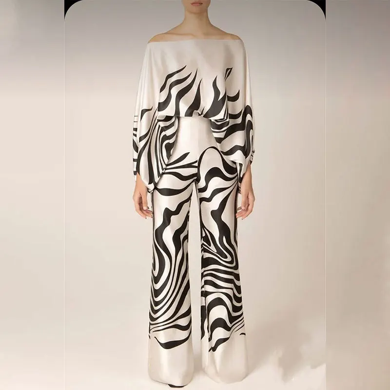 Женский костюм летний модный индивидуализированный топ с круглым вырезом и