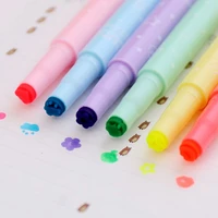 1pc candy color seal pen tip highlighter cloud flower red lip star heart seal highlighter drawing marker children gift