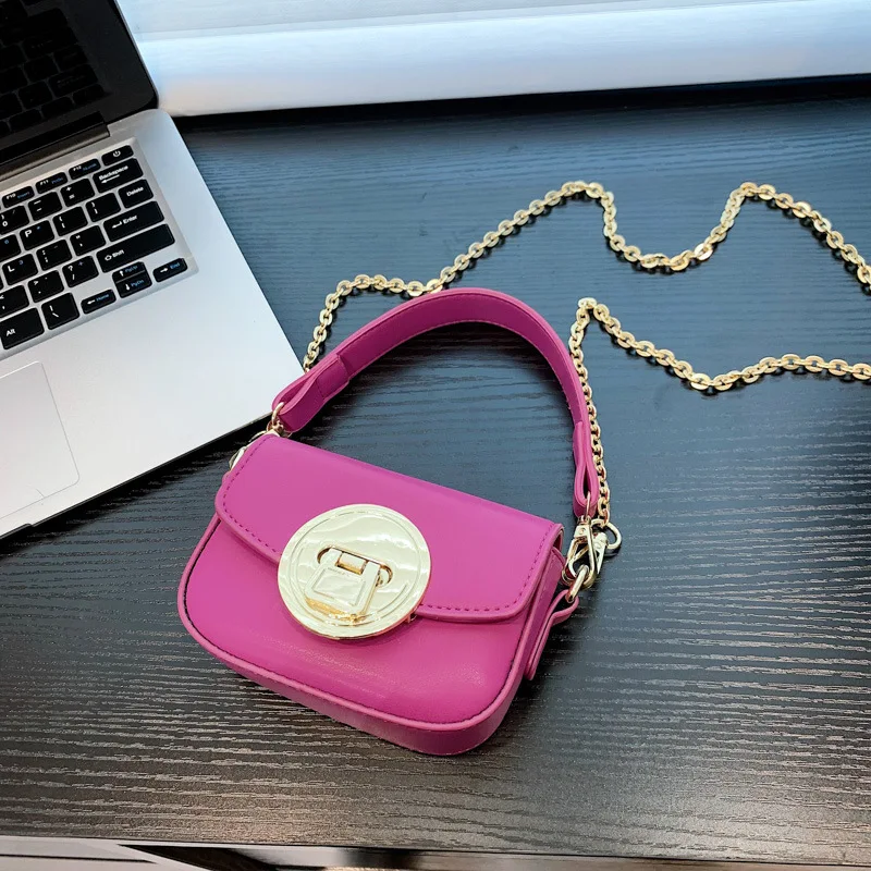 

Luxury Brand Design Women's Bag Metal Button Mini Bag 2022 New Fashion Shoulder Bag Candy Colors Small Square Bag Messenger Bag