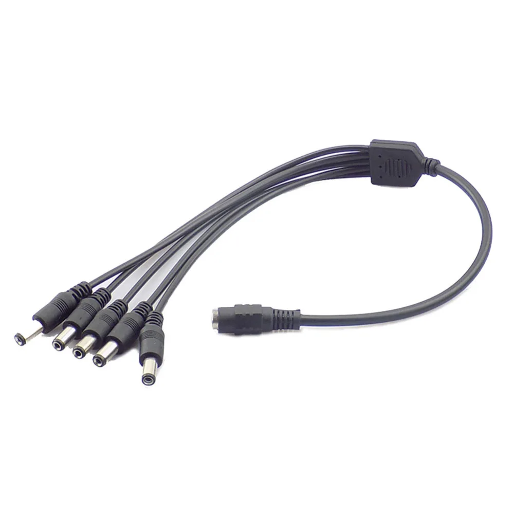 

5.5mm*2.1mm 1 Female to 5 Male DC Power jack Adapter 5 way Splitter Plug Connector Cable Supply for CCTV Camera led strip Light
