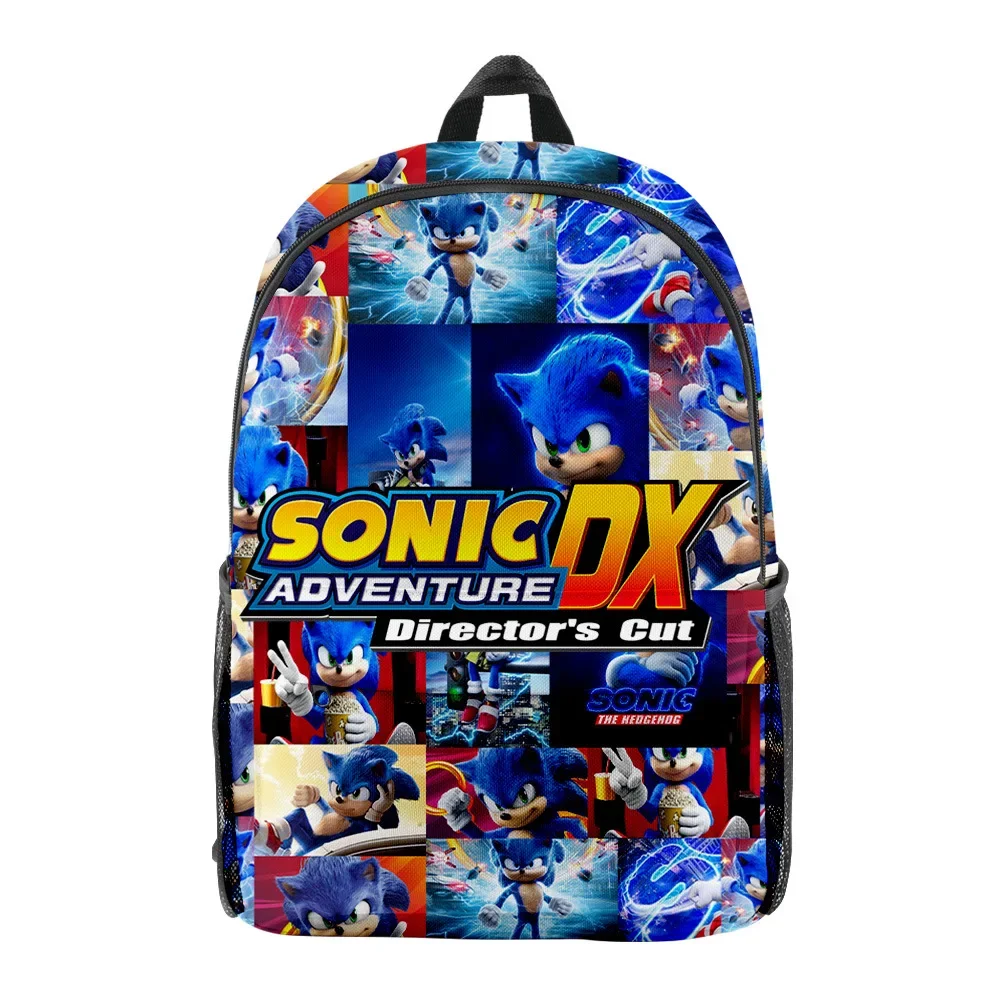 

Full Printed School Bag Sonic The Hedgehog Cartoon Backpack Student School Bag Large Capacity Zipper Outdoor Sports Travel Bag