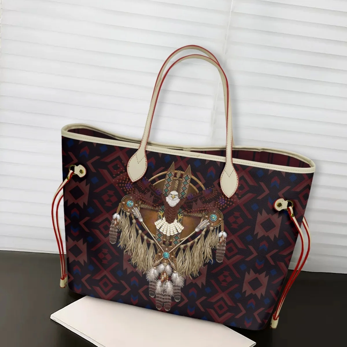 

Horde Dream Catcher Eagle Pattern Network Women Clutches Fashion Travel Large Space Shopping Tote Trend Leisure جديد في حقيبة ي