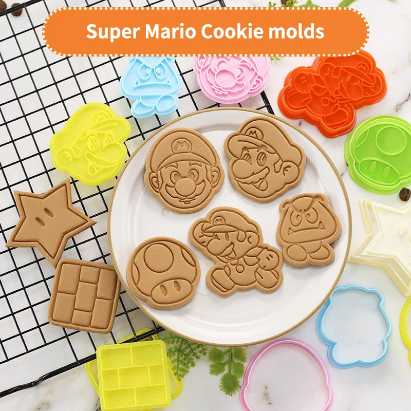 

Mold Of Baking Super Mary Cookie Cutter Cartoon Plumber Biscuit Stamper Plastic Diy Pastry Decorat Tool Kitchen Bake Accessories