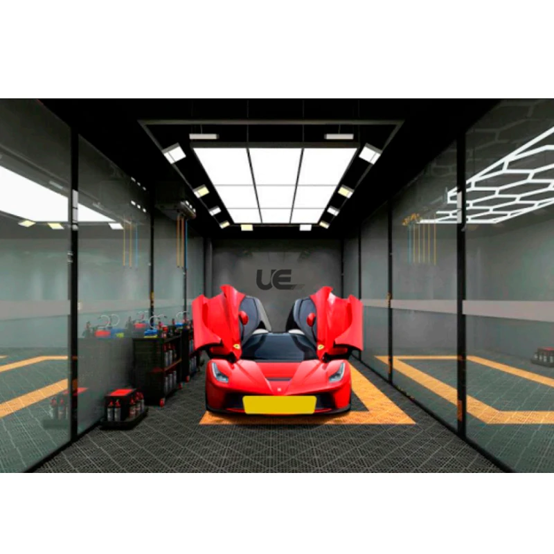 

UE-E1016-2 Auto detailing light 3d auto car wash tunnel LED car showroom design professional lamp for Auto 4S and repair shop