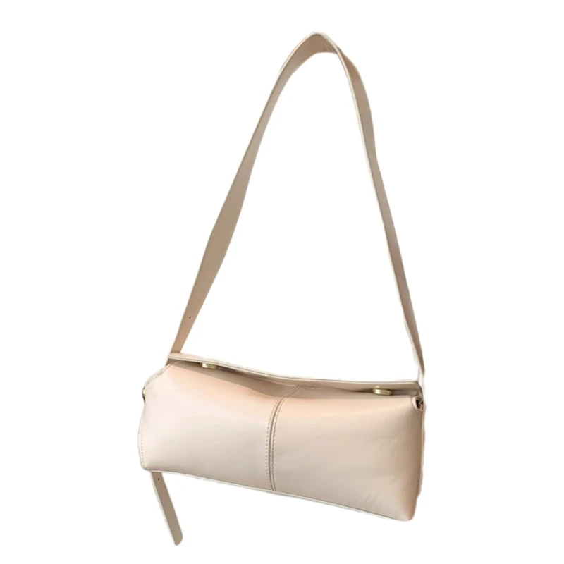 

Retro Shoulder Bag PU Leather Underarm Bag Vintage Shoulder Purse Button Closure Handbag for Women Dating Work