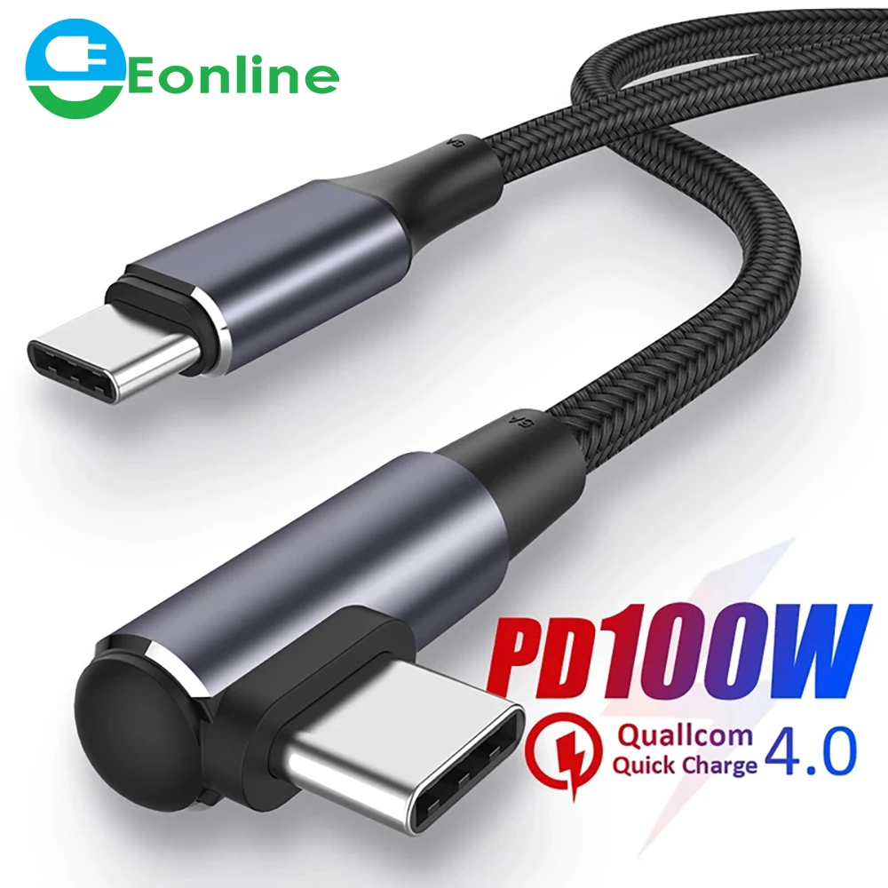 

EONLINE PD 60W/100W USB C to USB Type C Cable For Xiaomi Redmi Note 8 Pro Quick Charge 4.0 Fast Charging For MacBook Pro Data