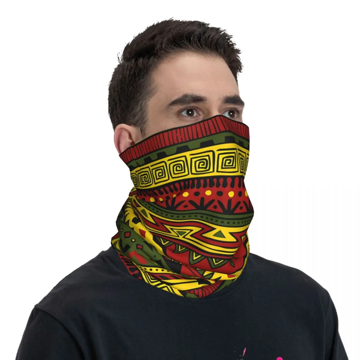 Растная повязка на голову теплая мужская лыжная для бега шарф-труба медицинская