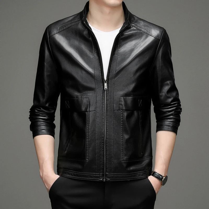 

Men's Winter Spring Genuine Leather Pilot Motorcycle Avirex Luxury Rider Bomber Jacket Man Style Sheepskin Coat Natural 2021