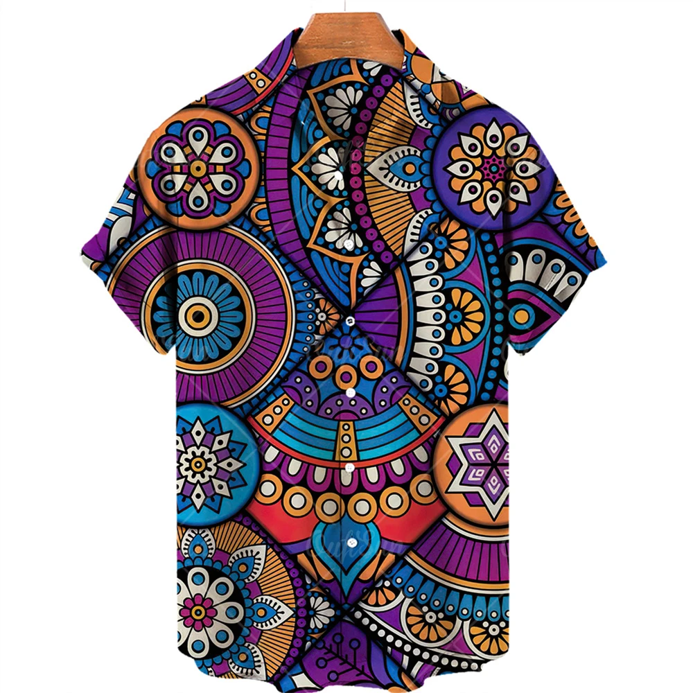 

New Hawaiian Shirt Summer Sunset Beach Wind Unisex Shirt Fashion Casual Short Sleeve Loose Comfortable Breathable Shirt Top