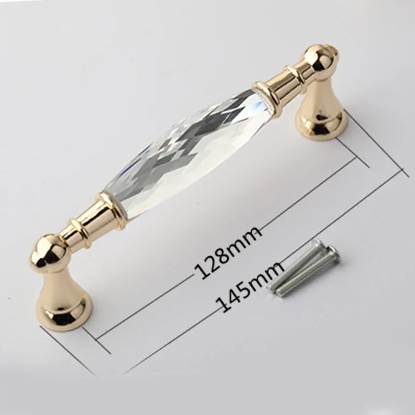 

Ручка для шкафа FMHOME хрустальная золотая